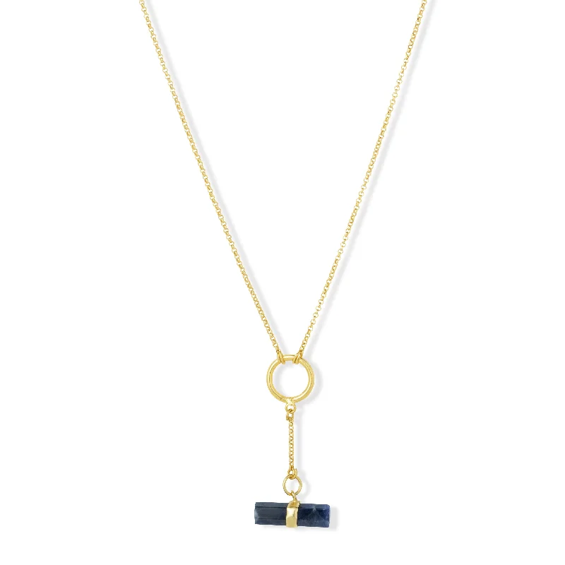 statement chain necklaces for women-Greta Necklace Lapis Lazuli