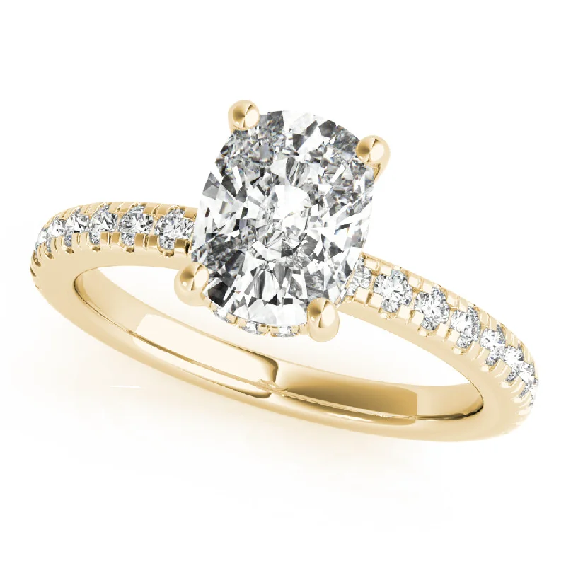 vintage style engagement rings-Alyssa Cushion Diamond Engagement Ring Setting