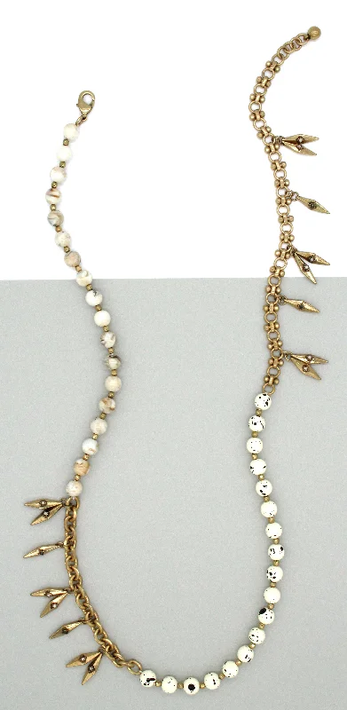 luxury gold necklaces for women-Davina Beaded Mix Long Necklace