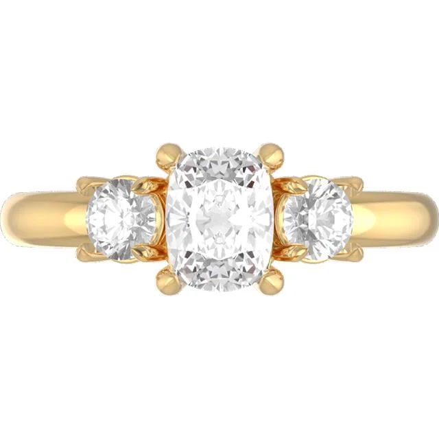 vintage engagement rings for women-Bespoke Diamond Engagement Ring In 18K Yellow Gold - NC