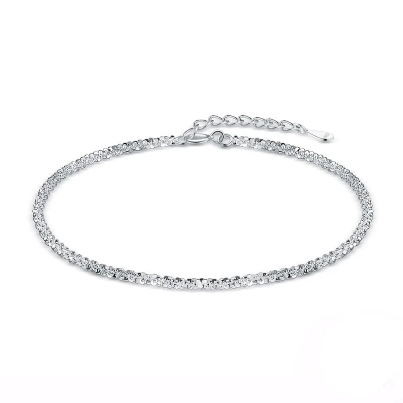 silver cuff bracelets for women-Anna Shimmering Bracelet