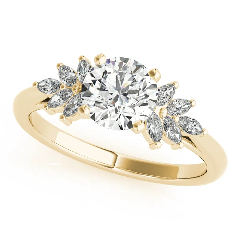 elegant diamond engagement rings-Lola Round Diamond Engagement Ring Setting