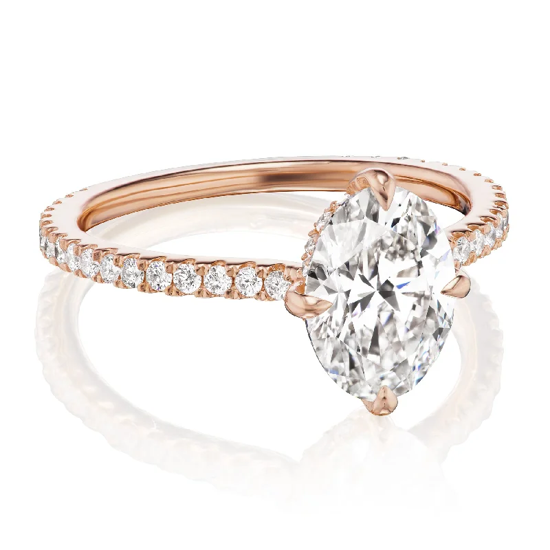 vintage engagement rings-Delicate Halo Engagement Ring