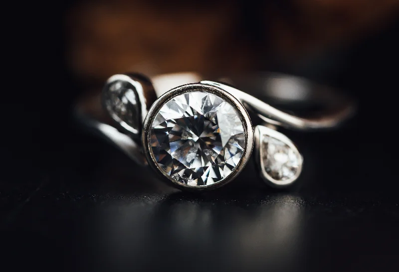 engagement rings with sapphires-14k White Gold Diamond Mounting