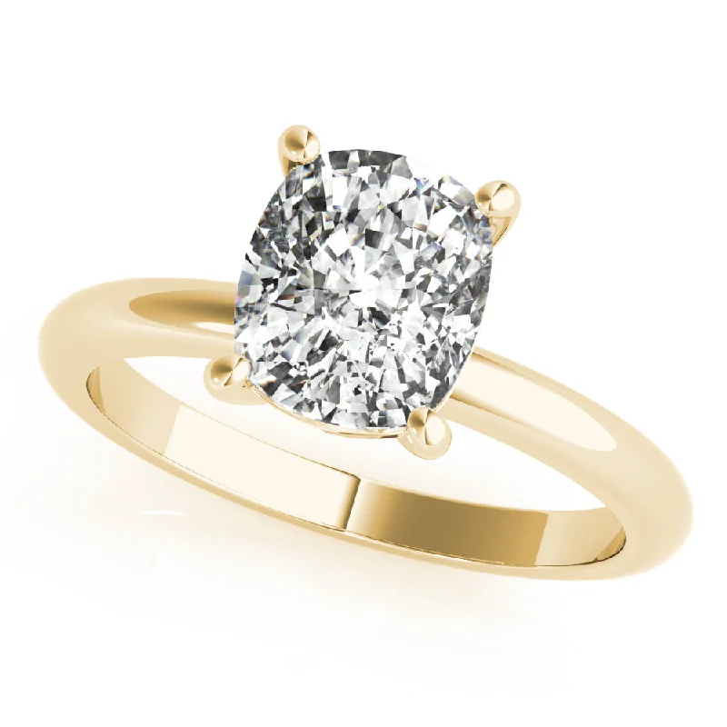 affordable princess cut engagement rings-Lara Cushion Diamond Engagement Ring Setting