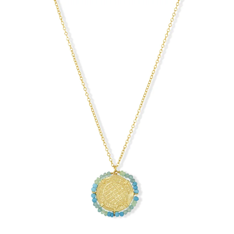 stylish necklaces for women-Daisy Coin Necklace