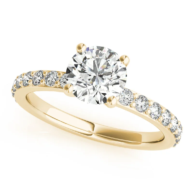 princess cut engagement rings-Allegra V-Prong Diamond Engagement Ring Setting