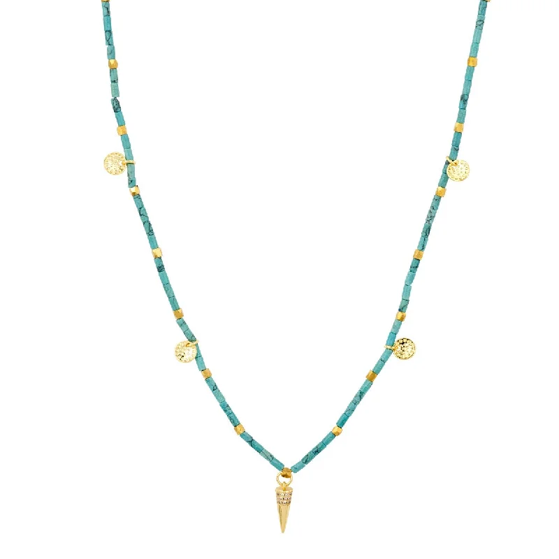 crystal necklaces for women-Marta Aqua Choker Necklace