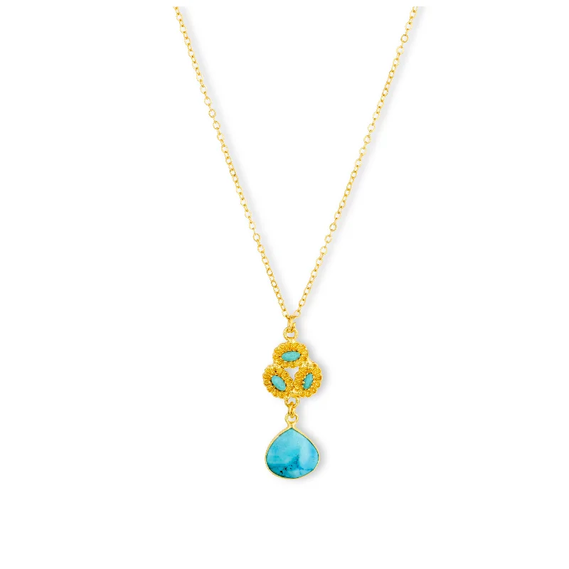 luxury diamond necklaces for women-Anika Necklace Turquoise