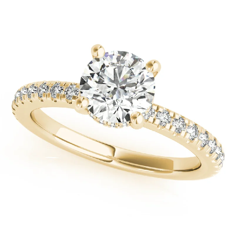 halo engagement rings-Alyssa Round Diamond Engagement Ring Setting