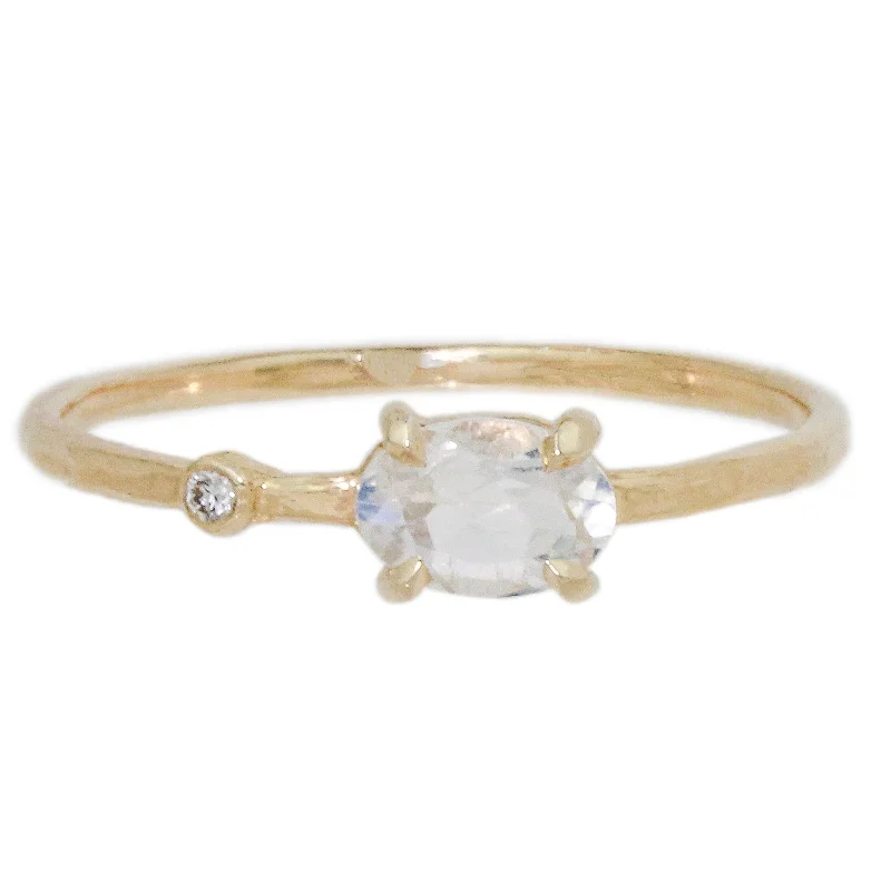 fancy diamond rings for women-Moonstone Wink Ring