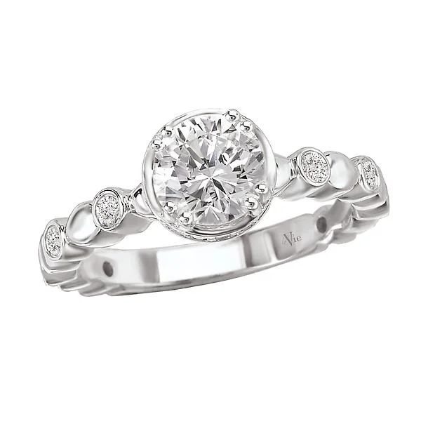 luxury diamond engagement rings-Semi-Mount Diamond Ring