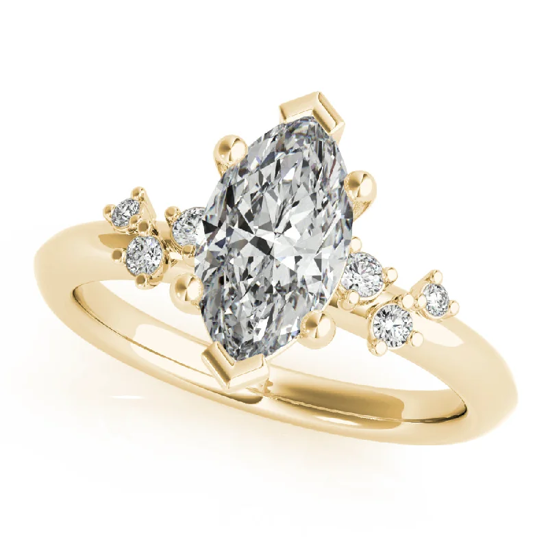 solitaire engagement rings-Ivy Petite Marquise Diamond Engagement Ring Setting