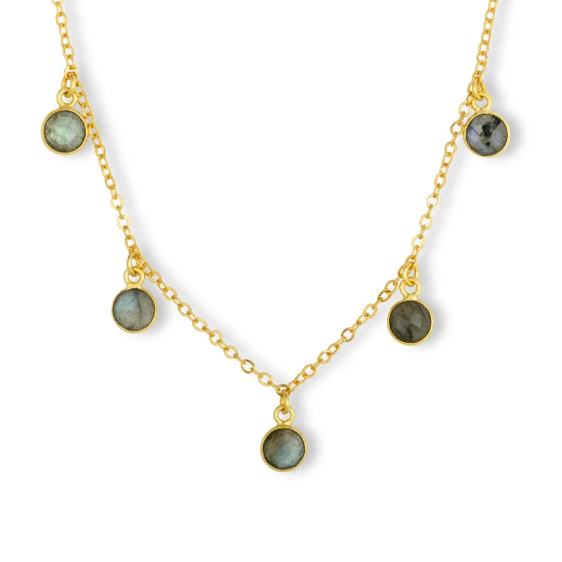 wedding necklaces for women-Maeve Charm Necklace Labradorite