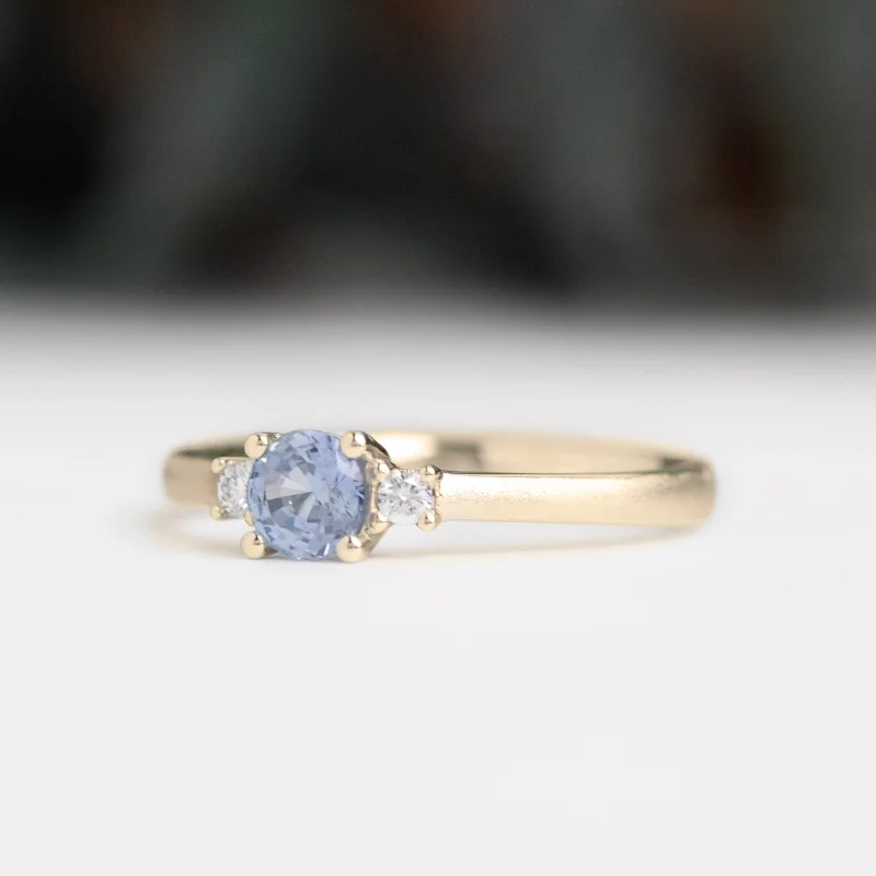 radiant cut engagement rings for women-Aqua Blue Sapphire and Diamond Engagement Ring