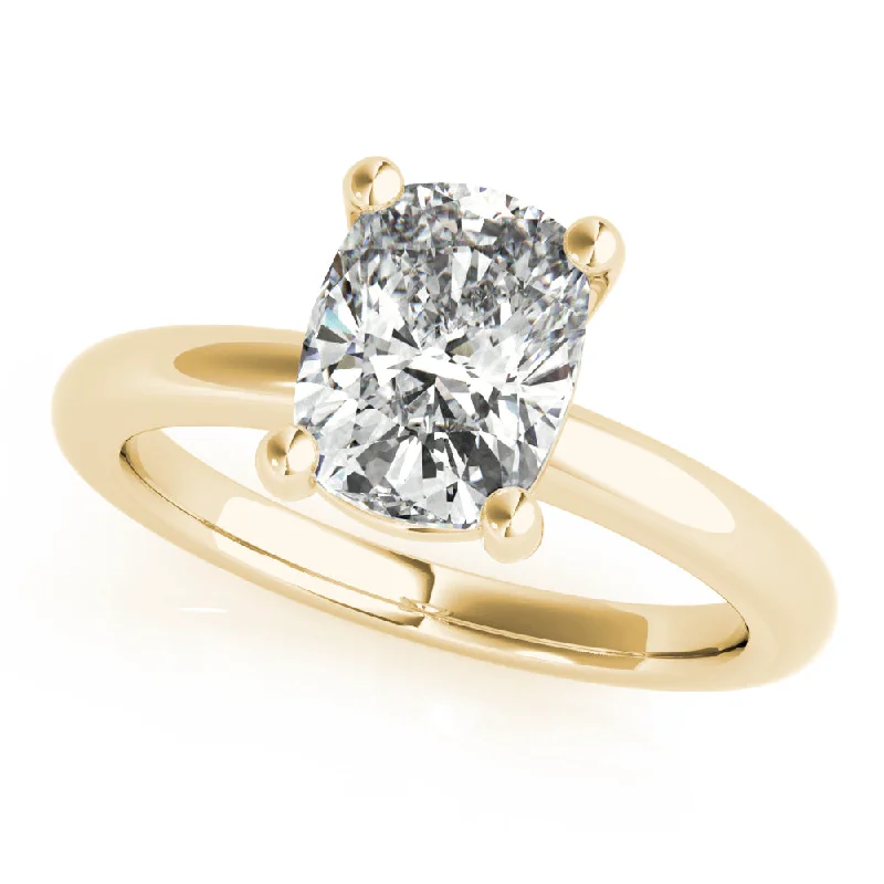 vintage diamond engagement rings-Courtney Cushion Diamond Engagement Ring Setting