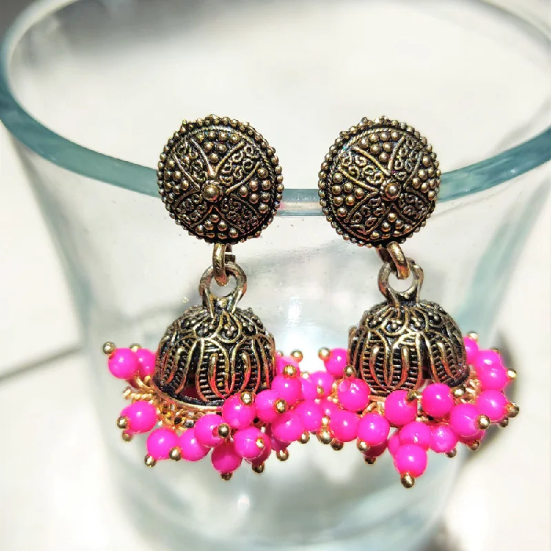 affordable diamond earrings for women-H K Fashion Gold Plated Jhumki Earrings