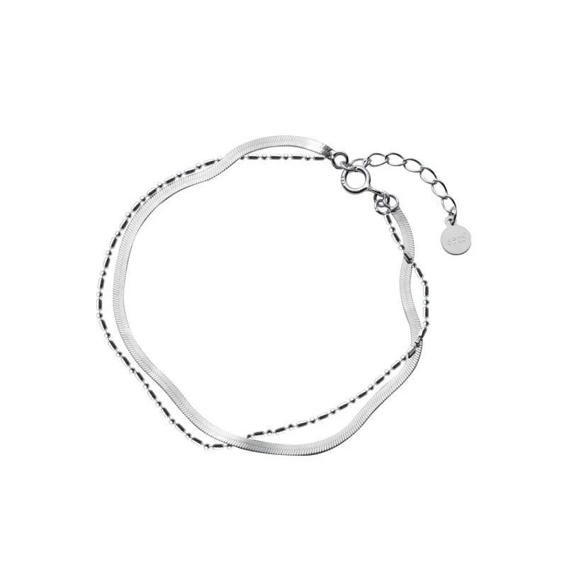 classic bangle bracelets for women-Eliana Double Chain Bracelet