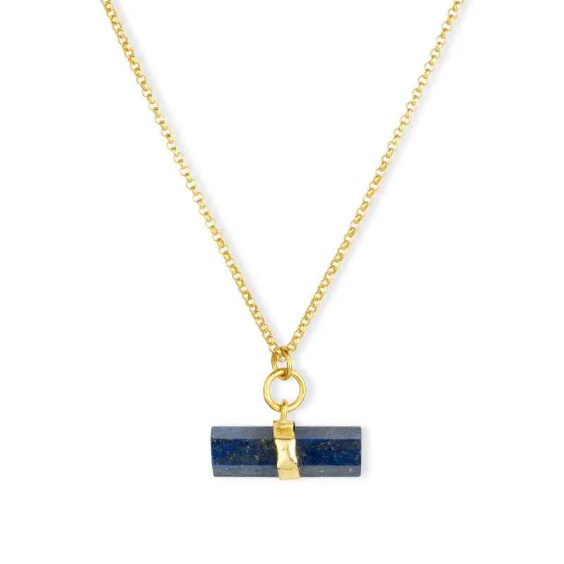 heart pendant necklaces for women-Ditta Necklace Lapis Lazuli