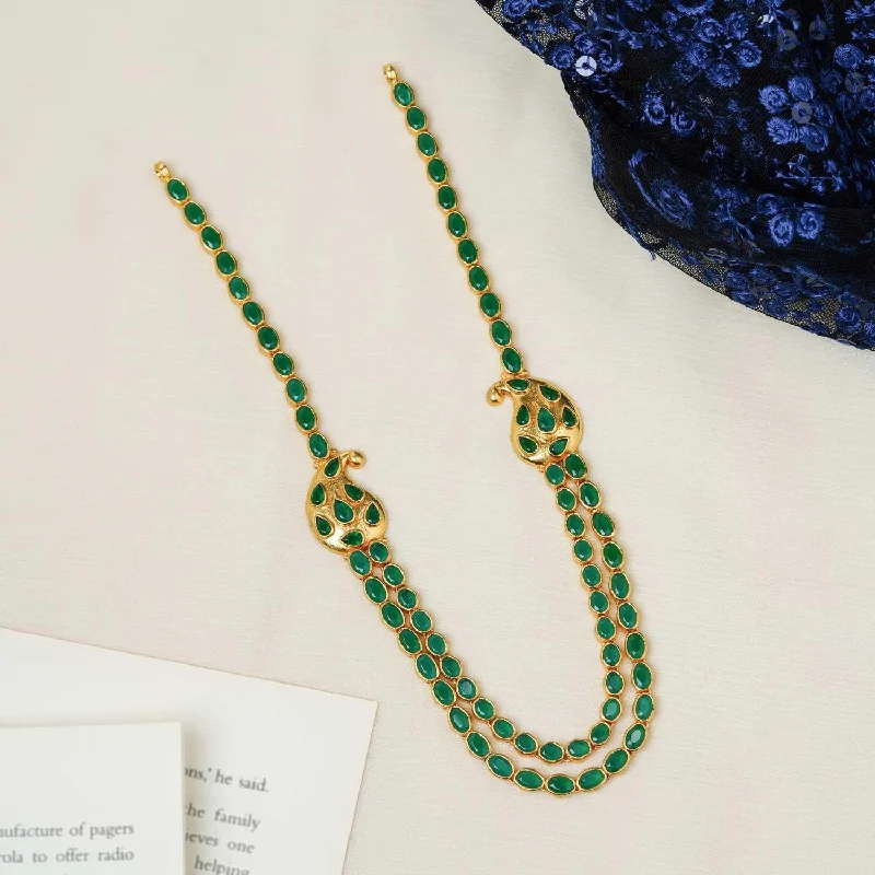 infinity heart necklaces for women-Emerald maanga necklace