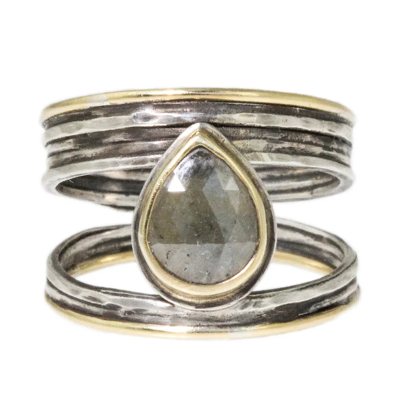 special rings for women-Solstice Grey Diamond Ring