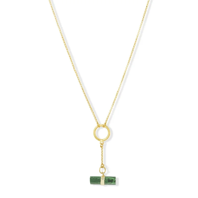 sterling silver necklaces for women-Greta Malachite Necklace