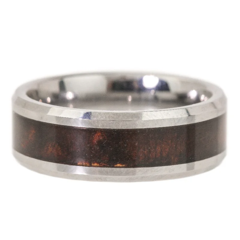 ruby rings for women-Auburn Redwood Band