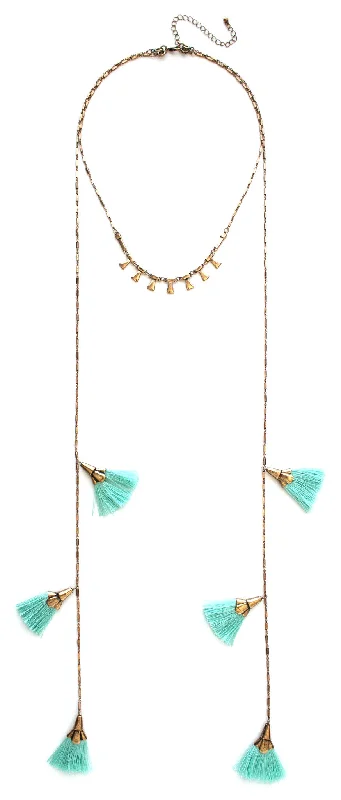 best gold necklaces for women-Minty & The Fringe Layered Necklace