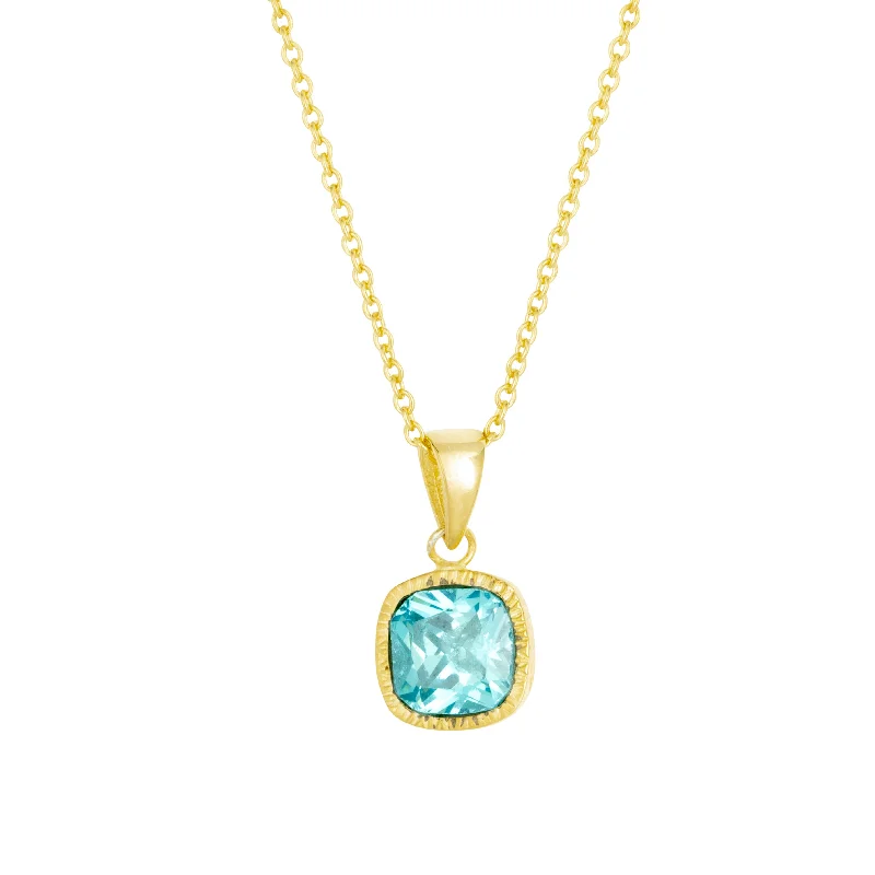 engraved necklaces for women-Lois Necklace Blue Topaz