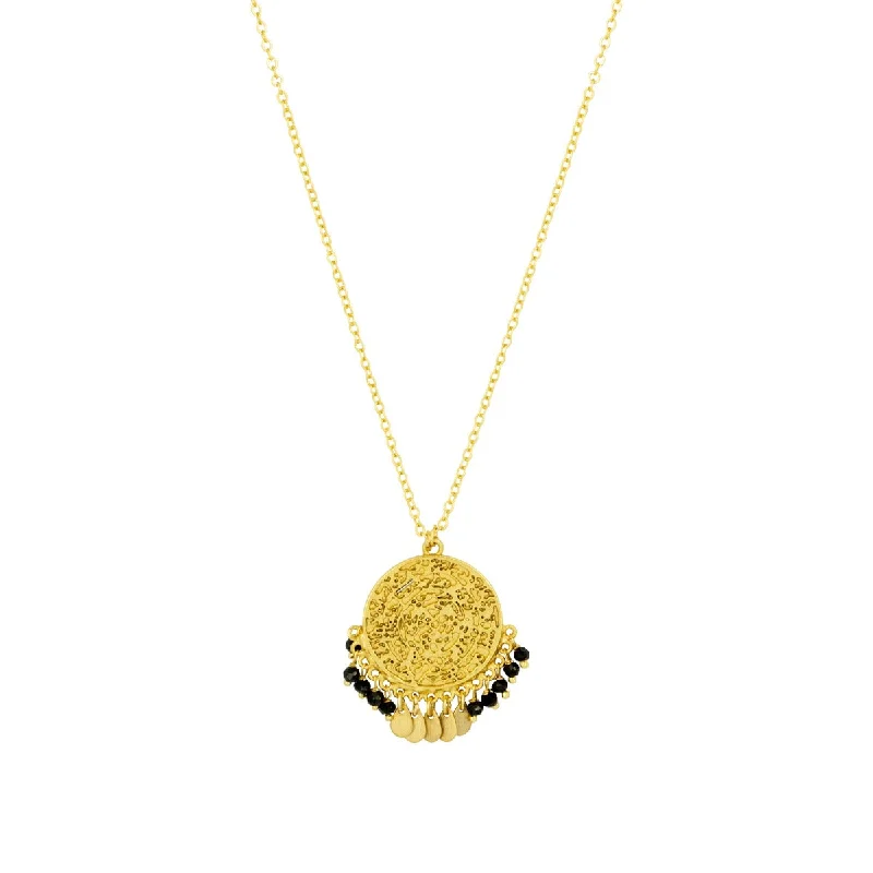 best gold necklaces for women-Ines Necklace Black