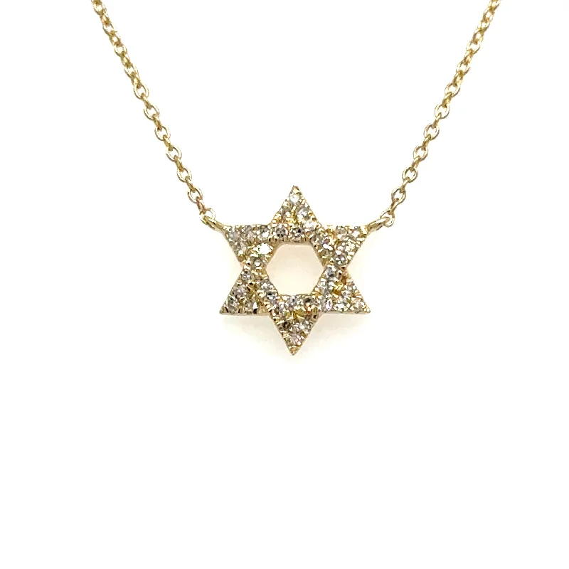 diamond necklaces for women-Petite Diamond Star of David - RN2210KYD