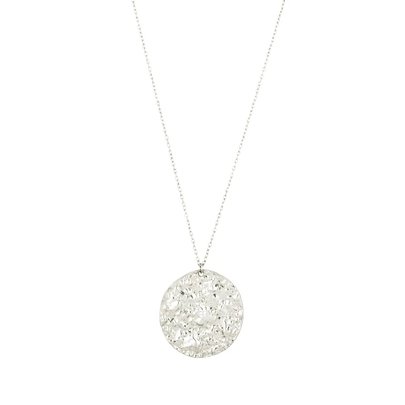 affordable fashion necklaces for women-Harmonia Short Silver Coin Necklace