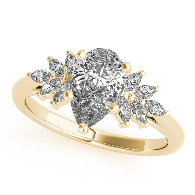 halo diamond engagement rings-Lola Pear Diamond Engagement Ring Setting