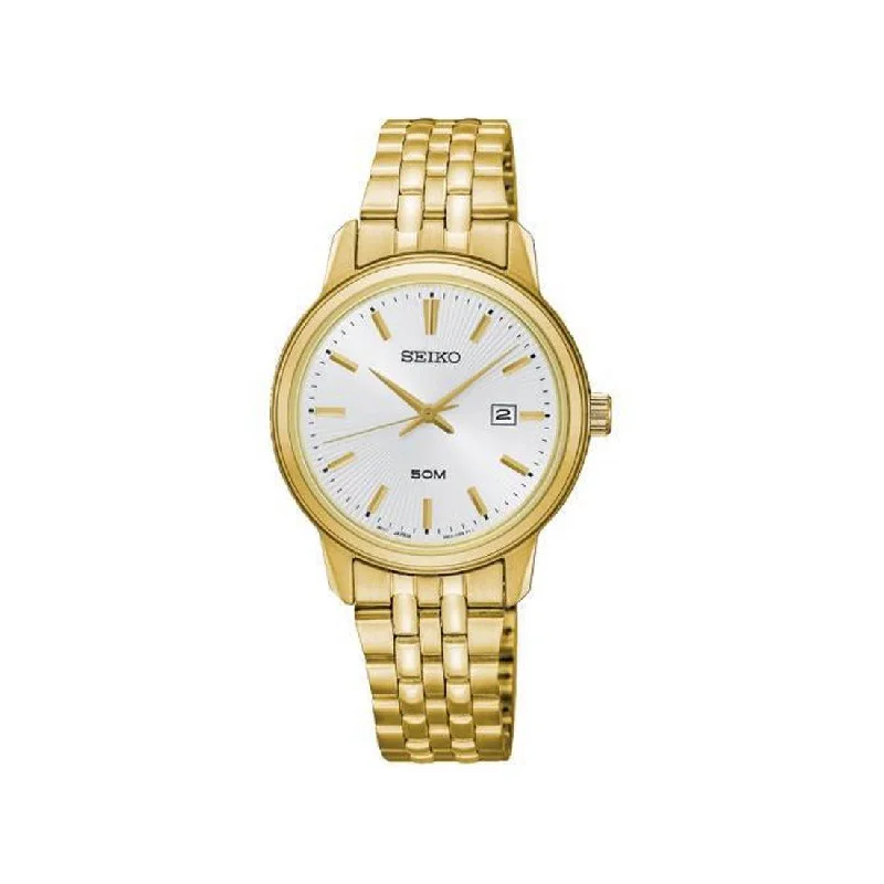 colored gemstone bracelets for women-Seiko Women's Gold Bracelet Watch SUR660P