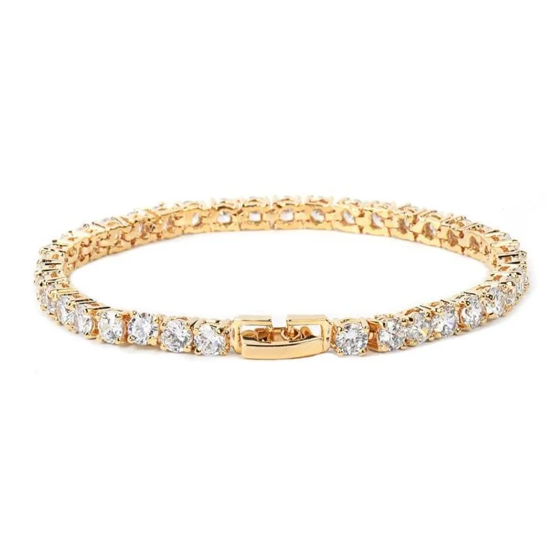 bangles with charms for women-HipHop Iced Tennis Bracelet