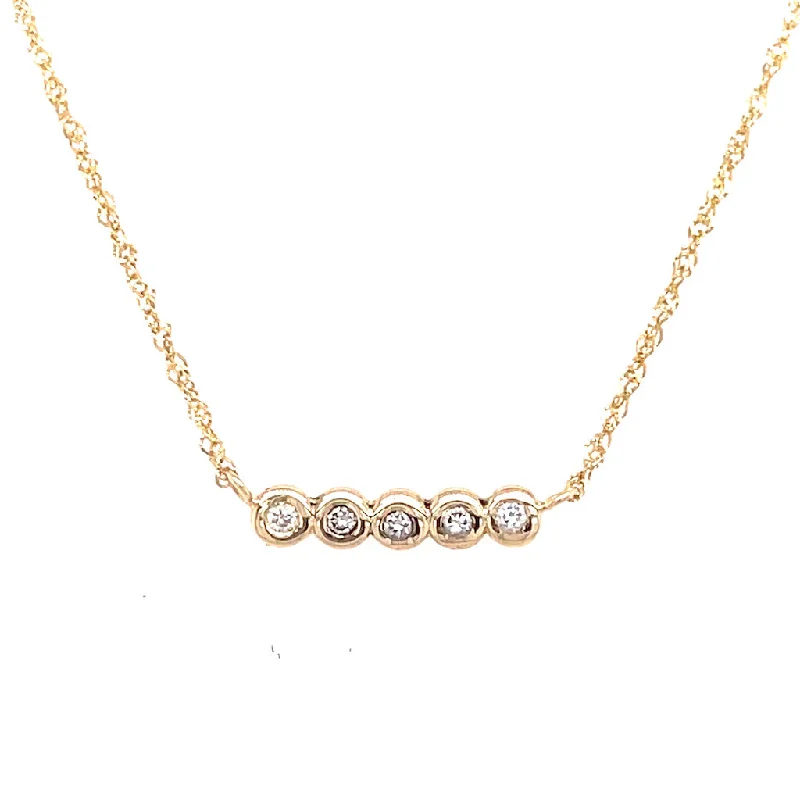 best-selling necklaces for women-Signature Diamond Bead Bar (N1412)